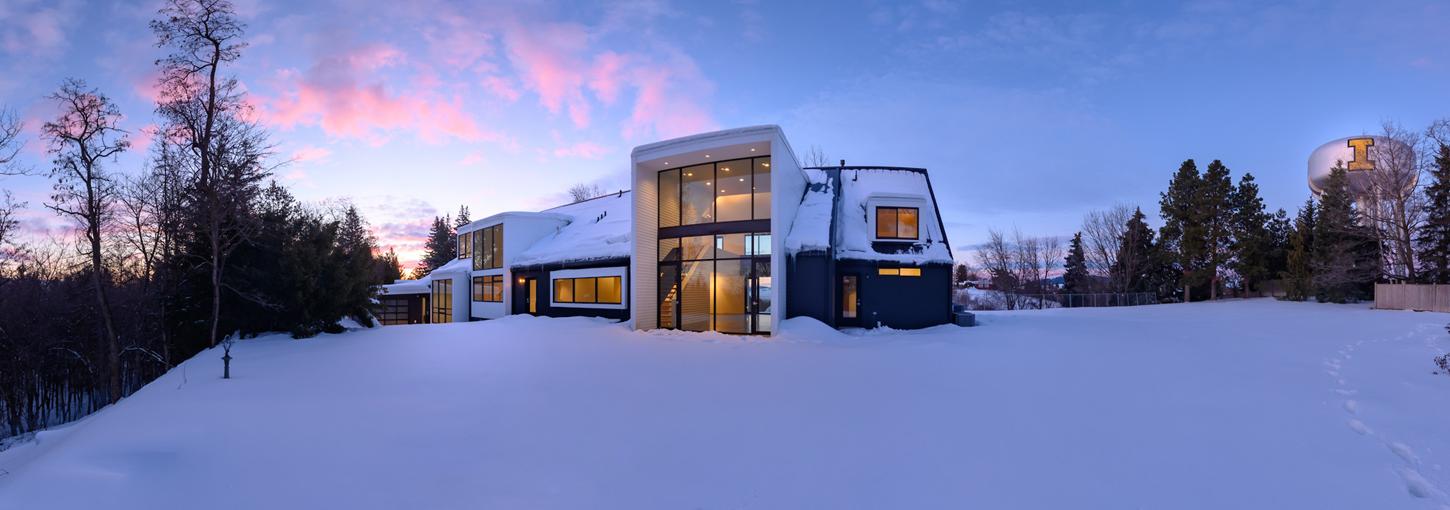 University House at sunset